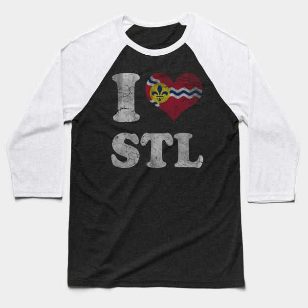 I Heart Flag of St Louis Missouri Baseball T-Shirt by E